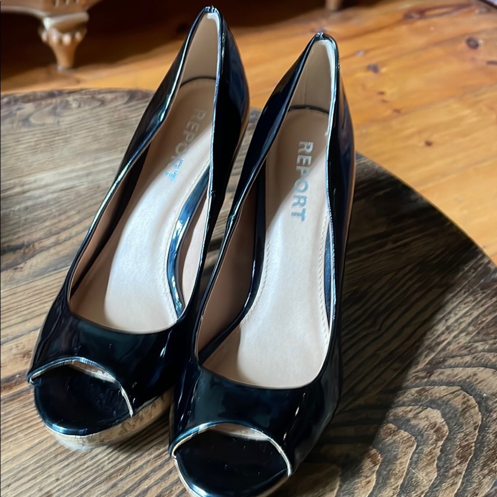 Report Black Patent Leather Pumps